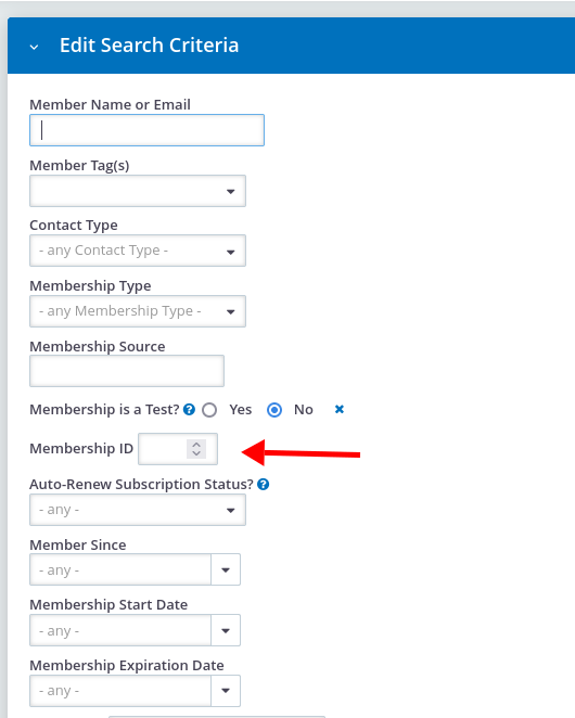 Find member id